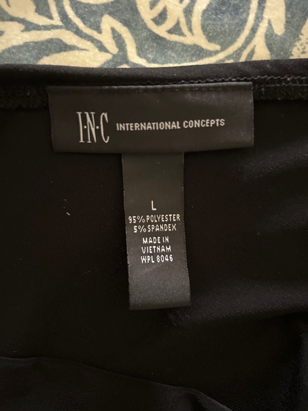 INC International Concepts Black One-Shoulder Camisole with Rhinestone Strap - Picture 5 of 6